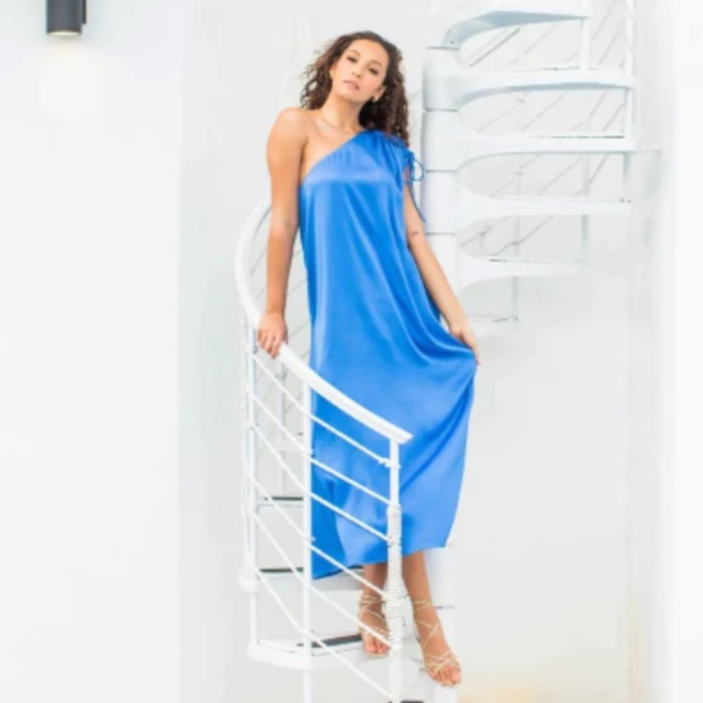 Crosby blue one shoulder dress